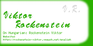 viktor rockenstein business card